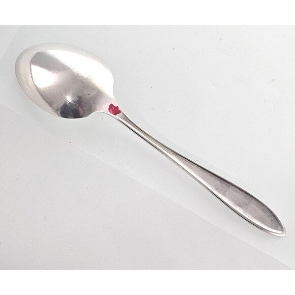 Oneida Silverplate Adam Round Sugar Spoon 6" art deco 1917 serving spoon - Picture 5 of 7